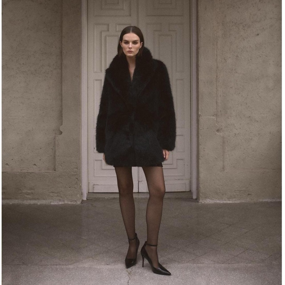MANGO Fur Coat